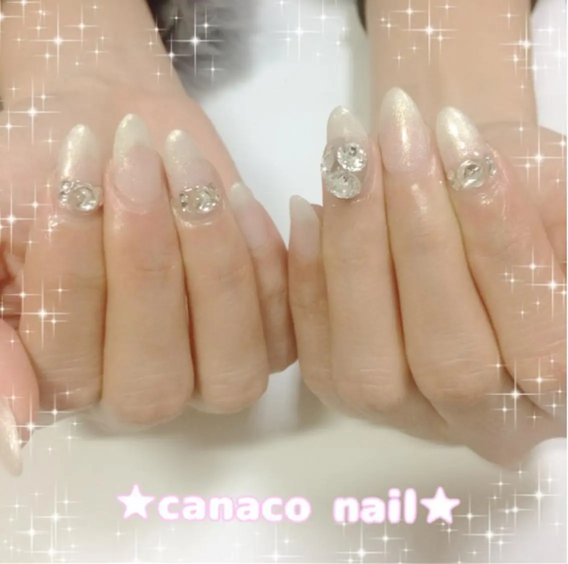 ネイル ストーンネイル ハンドネイル ハンドケア ベテランネイル cnc nailのネイルデザイン