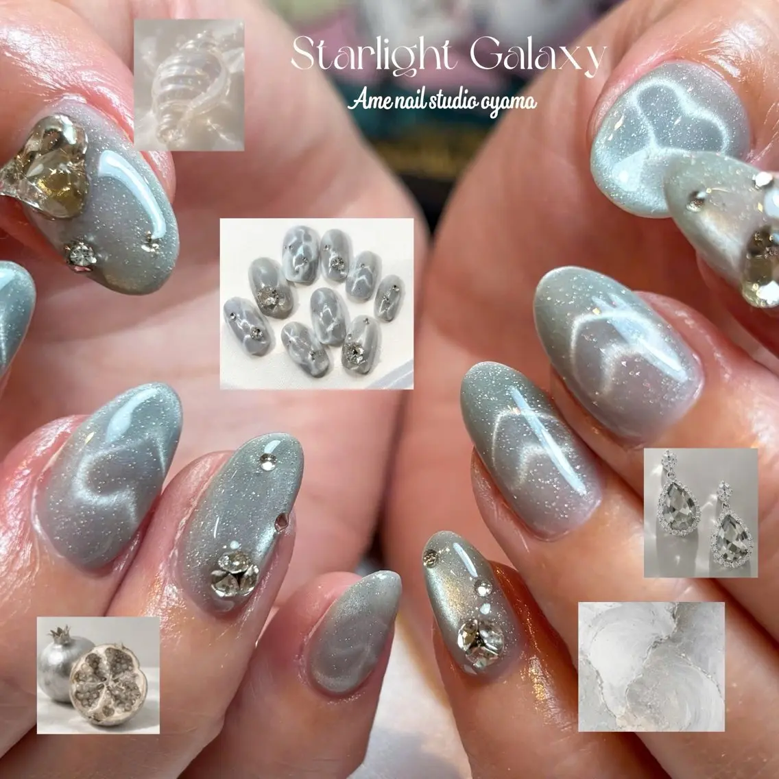 ネイル ラメ(グリッター) ハンドネイル ハンドケア AME NAIL STUDIO小山店のネイルデザイン