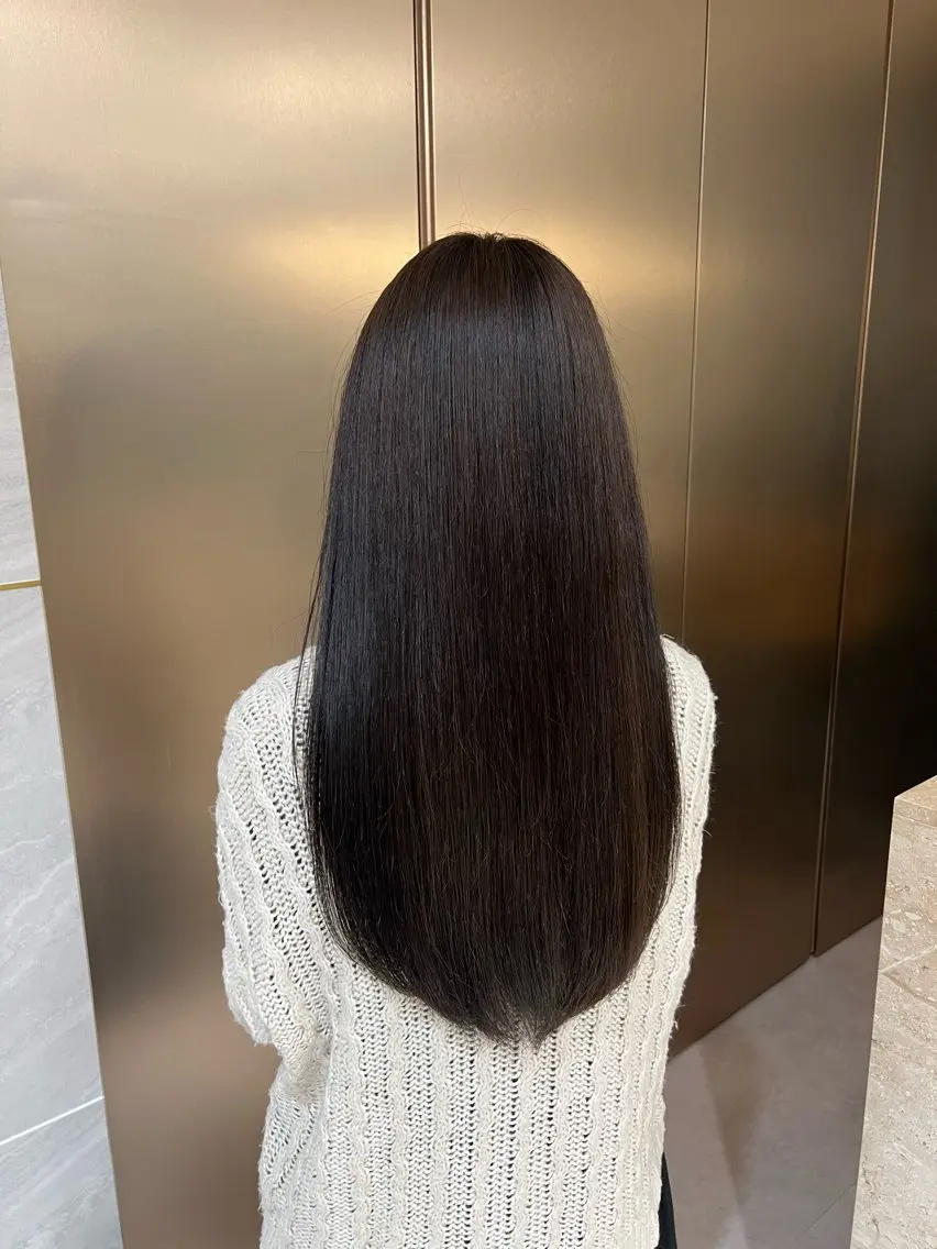 ロング カラー 縮毛矯正 カット無料｜ショート カット｜レイヤーのヘアスタイル