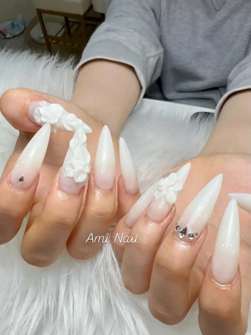 ネイル 長さ出し ジェルネイル 持ち込み ハンドネイル AMI NAIL 池袋のネイルデザイン