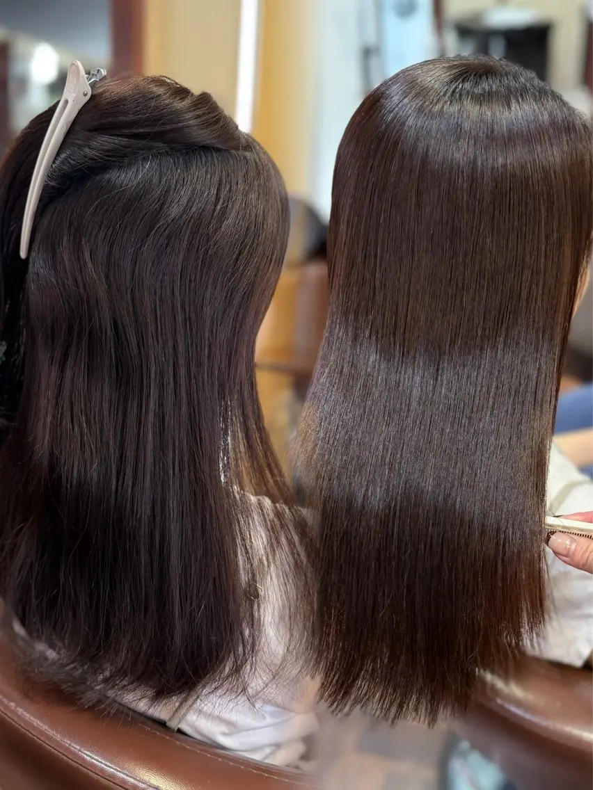 セミロング 縮毛矯正 トリートメント 尾崎 海璃のヘアスタイル