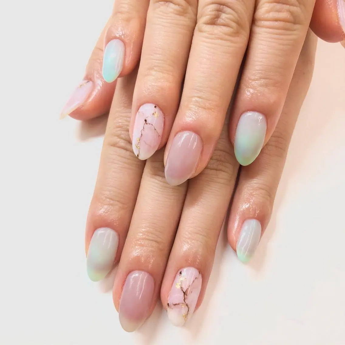 ネイル 大理石ネイル(マーブル) Minami 🍓のネイルデザイン