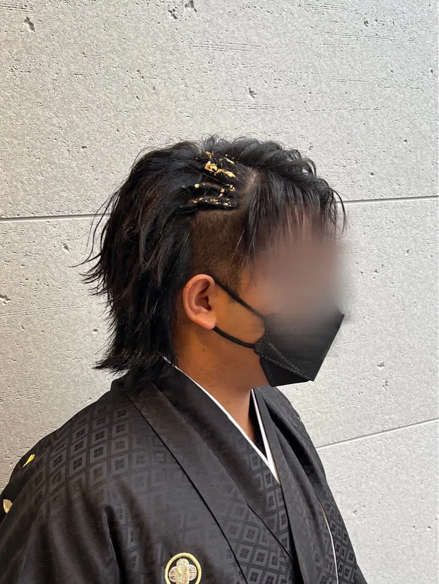 ヘアアレンジ メンズ 成人式 山口 玖瑠美のヘアスタイル