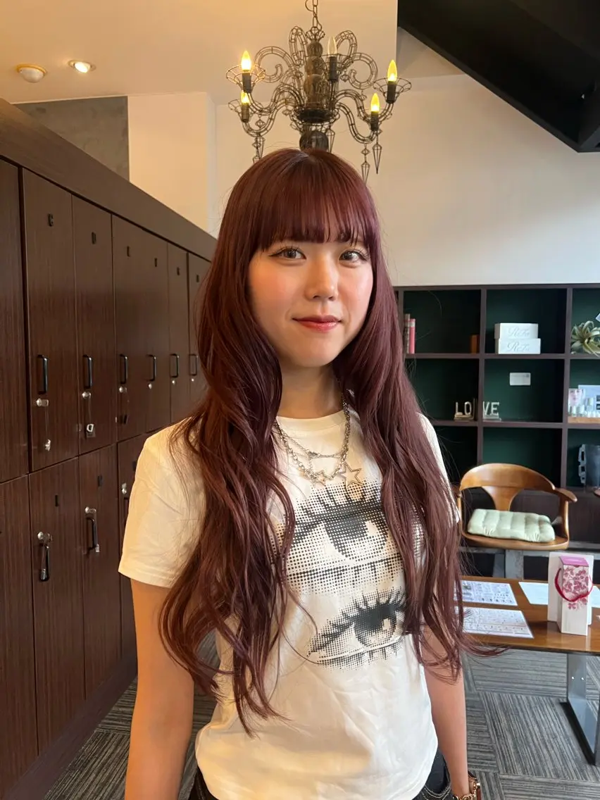 ロング カラー 田口 愛彩のヘアスタイル