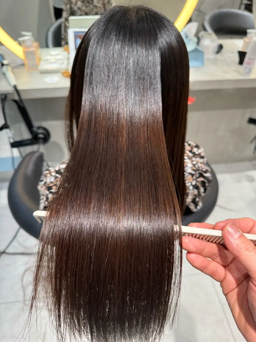 ロング 縮毛矯正 レイヤー/縮毛矯正 マスター✨️タケルのヘアスタイル