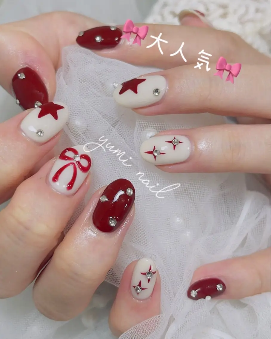 ネイル ハンドネイル 𝐲𝐮𝐦𝐢🎀 長さ出しデザイン専門のネイルデザイン