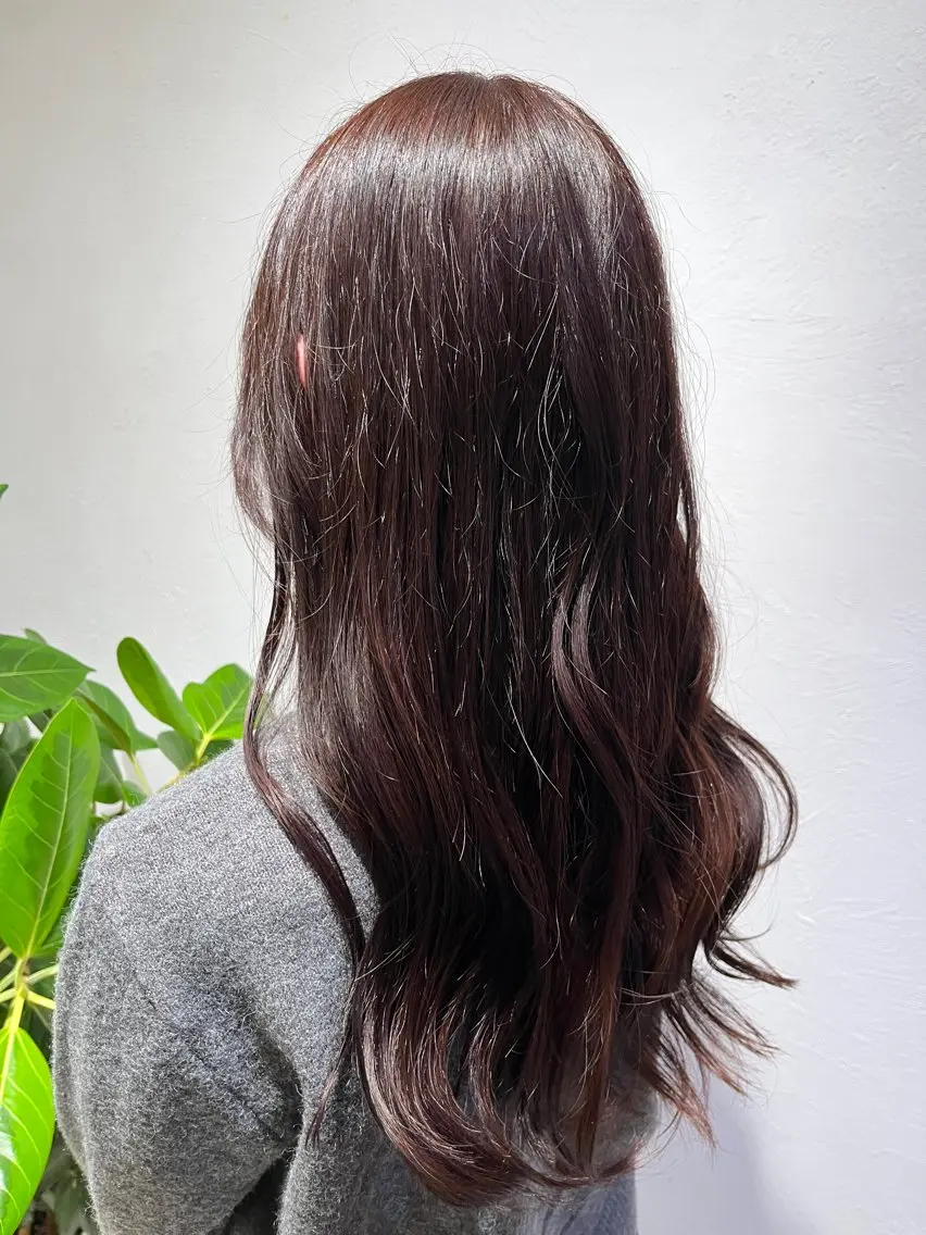 ロング ピンクブラウン 橋本 佑哉のヘアスタイル