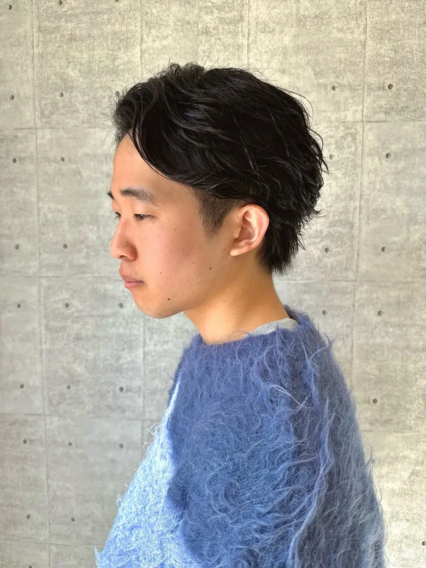 ショート パーマ メンズ フェザーパーマ メンズパーマ カット パーマ メンズパーマ特化/ メッシュ/薫/店長のヘアスタイル
