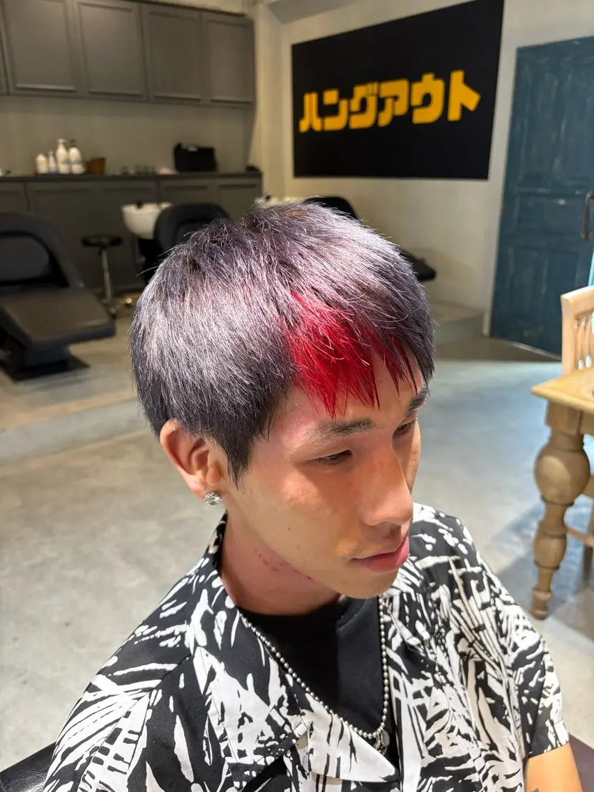 カラー メンズ デザインカラー HANGOUT /松本大輝のヘアスタイル