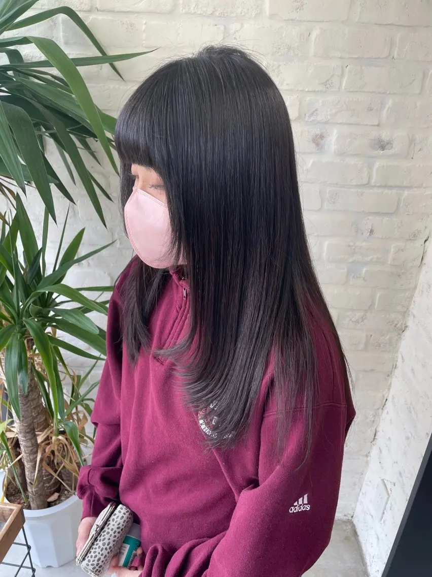 前髪縮毛矯正+カットの写真