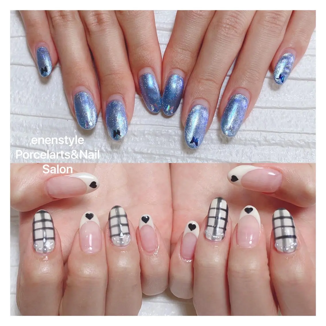 ミディアム ネイル ハンドネイル 🐾enen style 🐾のネイルデザイン