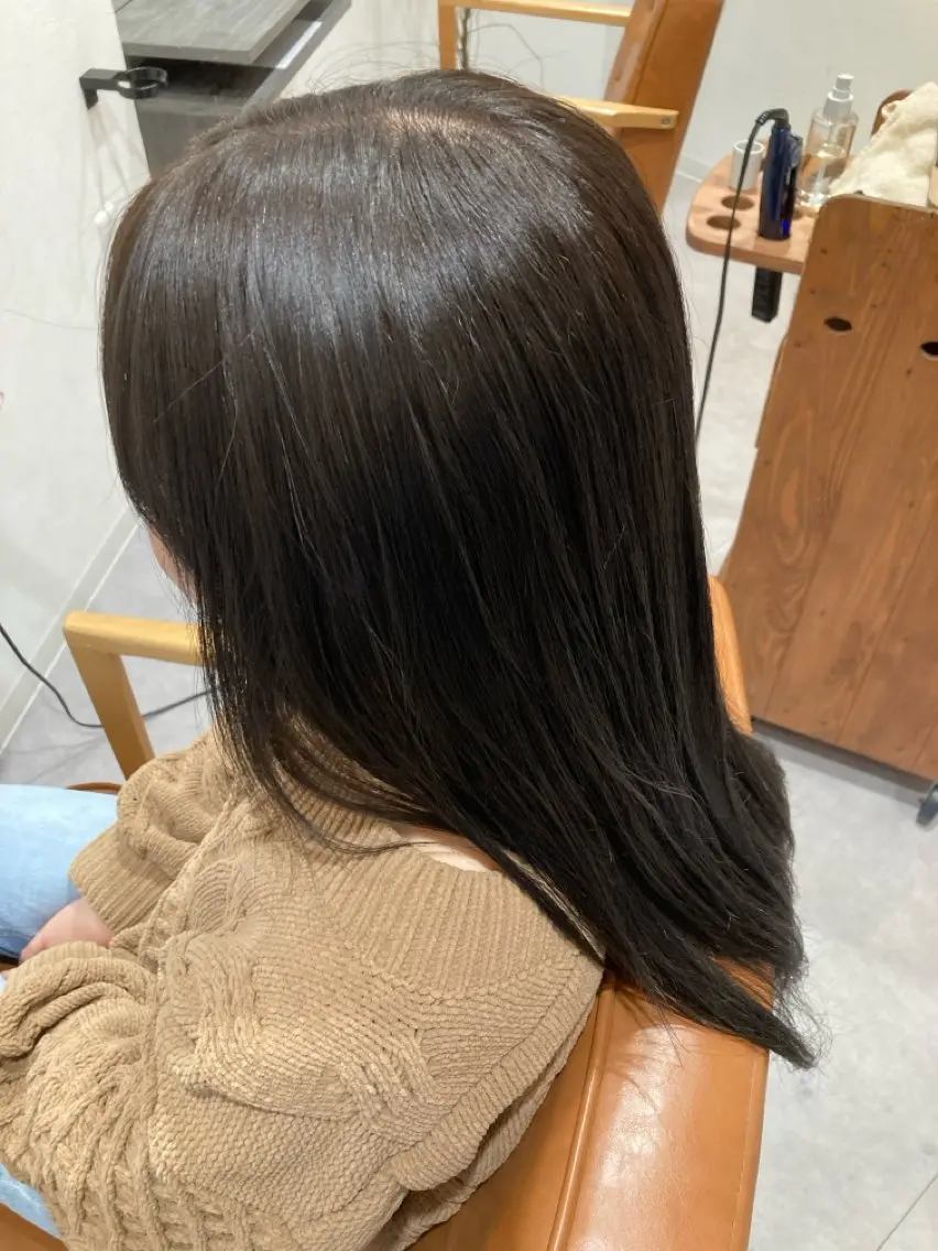 ロング カラー ブラウンカラー オリーブブラウン 大西 瞭弘のヘアスタイル