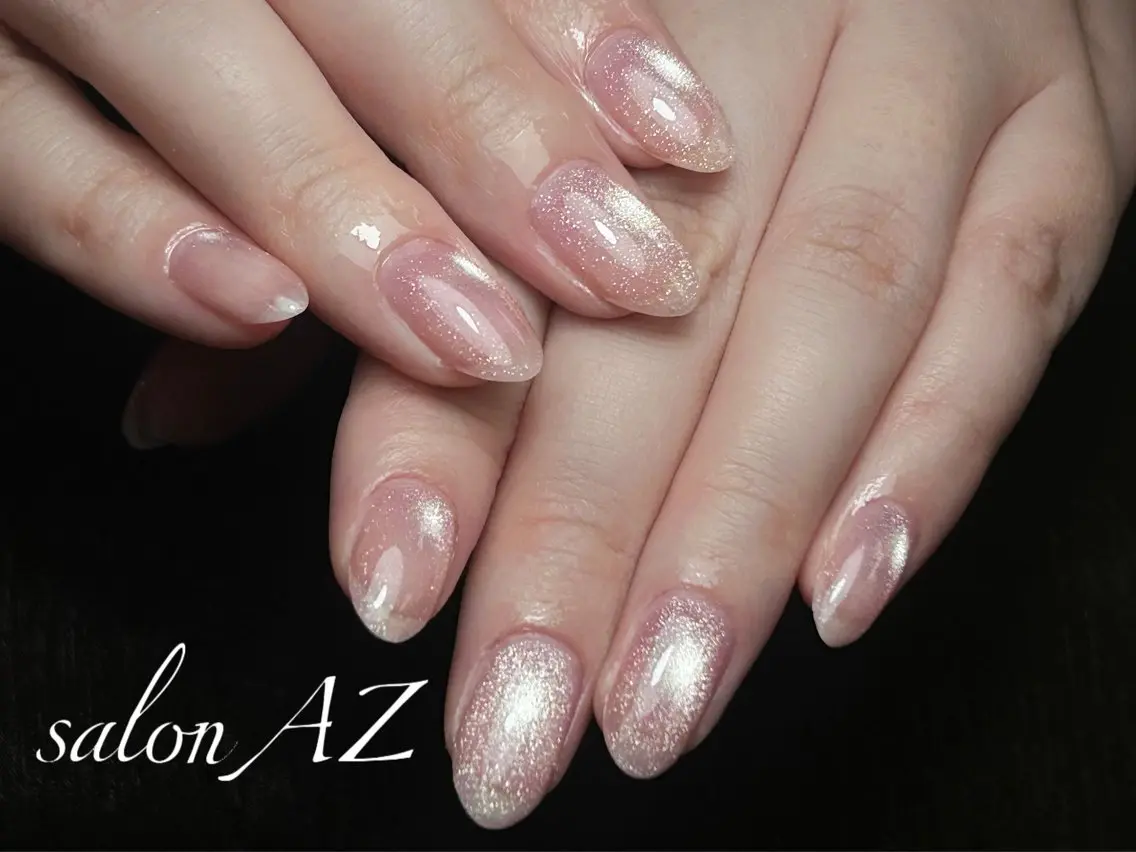 ネイル アートネイル フレンチネイル マグネットネイル ニュアンスネイル オフィスネイル ハンドネイル salon AZのネイルデザイン