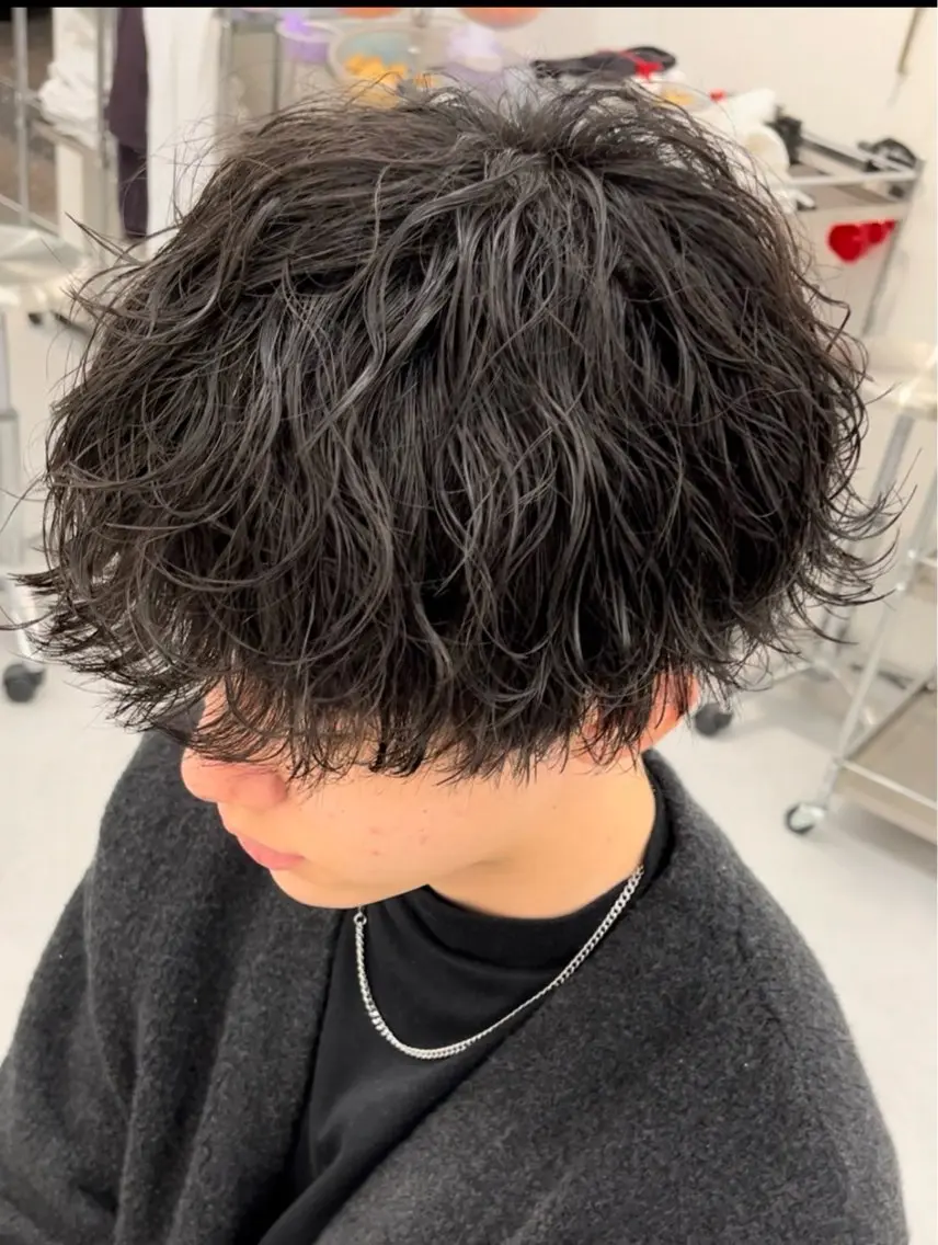 パーマ メンズ メンズパーマ 波巻きパーマ メンズ専門/パーマ 特化/栄/北出瑞貴のヘアスタイル
