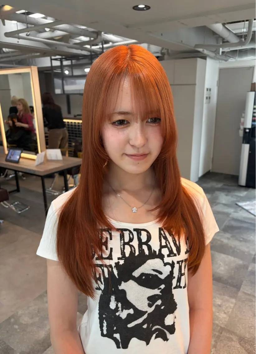 ロング カラー ヘアカラー トリートメント 透明感/レイヤー /ダブルカラー🪽のヘアスタイル
