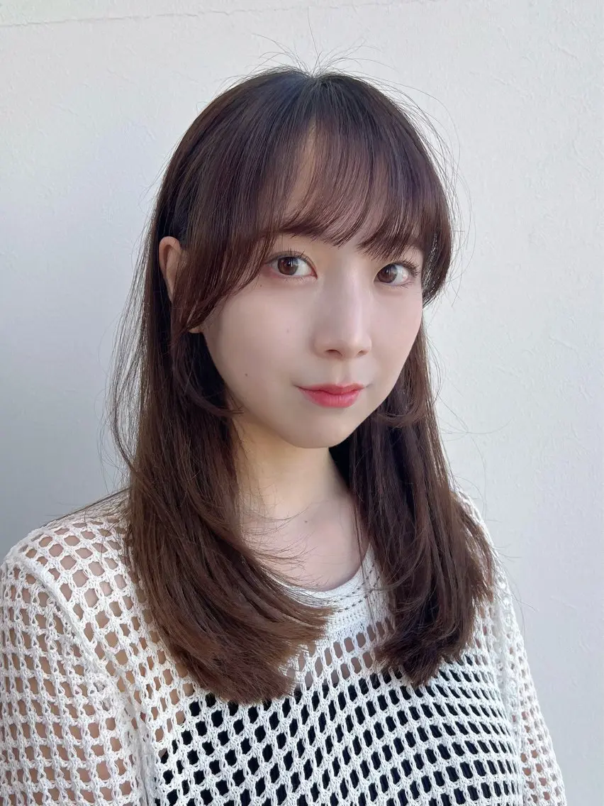 セミロング カット ヘアカラー トリートメント 恵比寿韓国レイヤー× 艶透明感カラー大場のヘアスタイル
