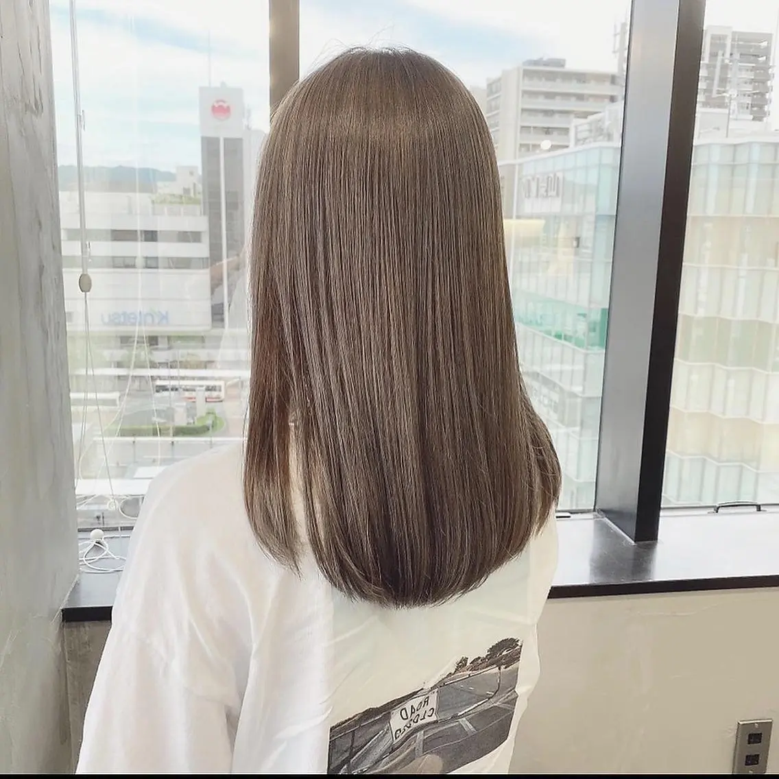 セミロング カラー ベージュカラー ANGELICA 近鉄奈良店のヘアスタイル
