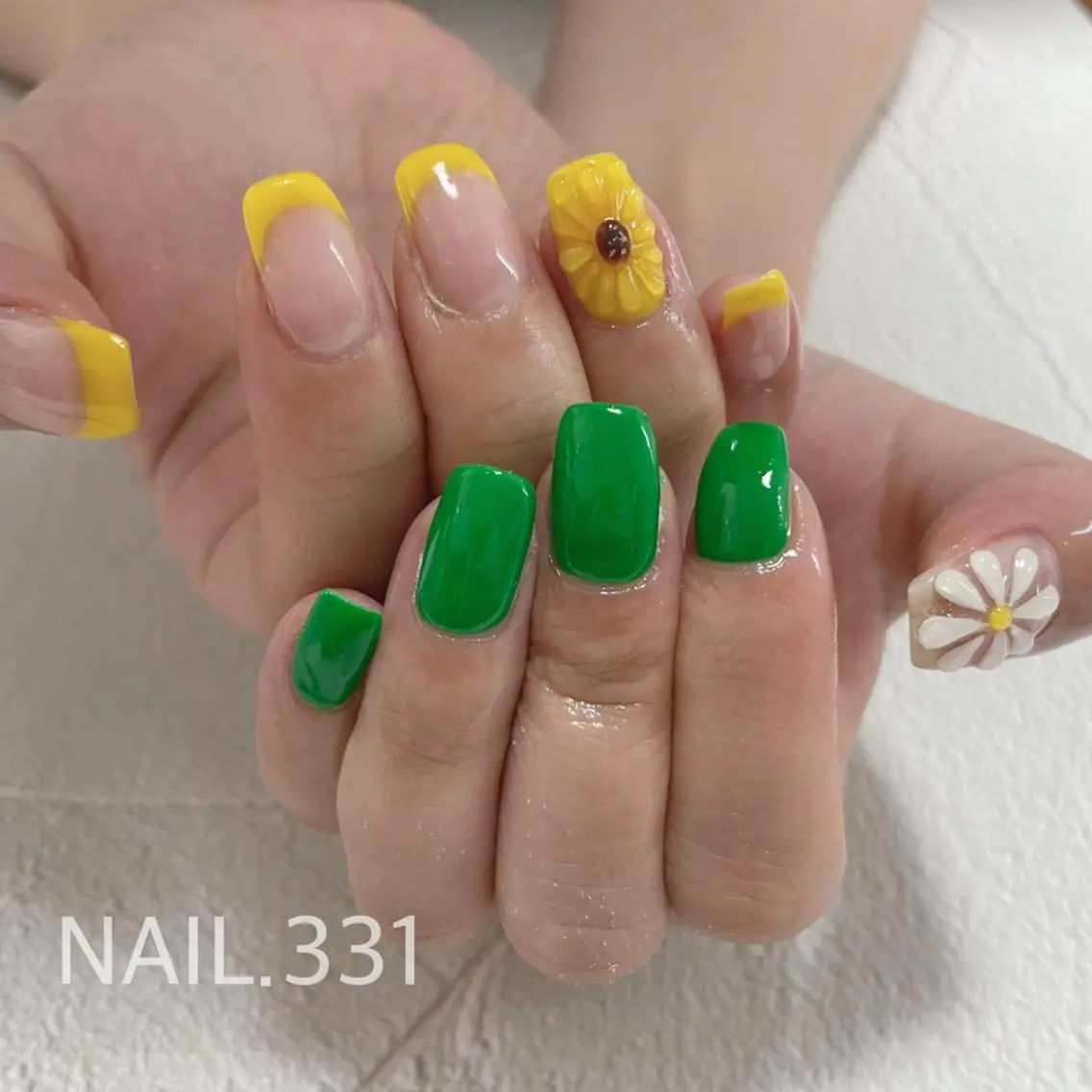 ネイル フレンチネイル ワンカラーネイル 夏ネイル Nail 331のネイルデザイン