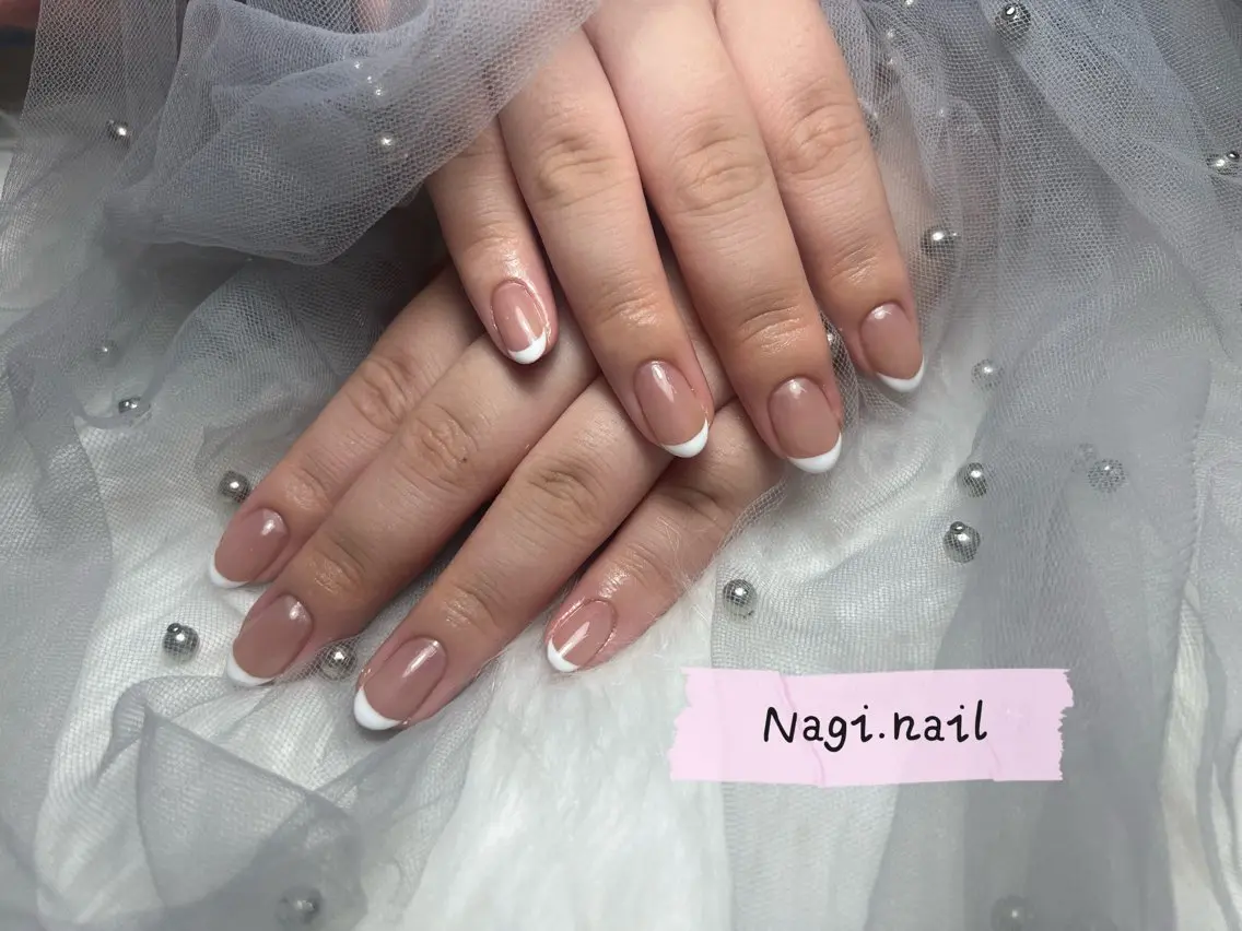 ネイル フレンチネイル 凪 ナギ💕のネイルデザイン