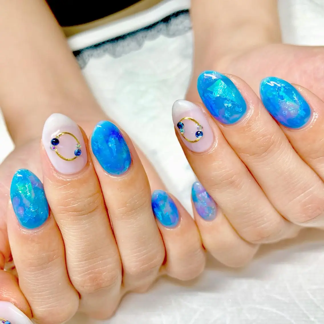 ネイル フットネイル ジェルネイル ニュアンスネイル パラジェル スカルプネイル clover nailのネイルデザイン