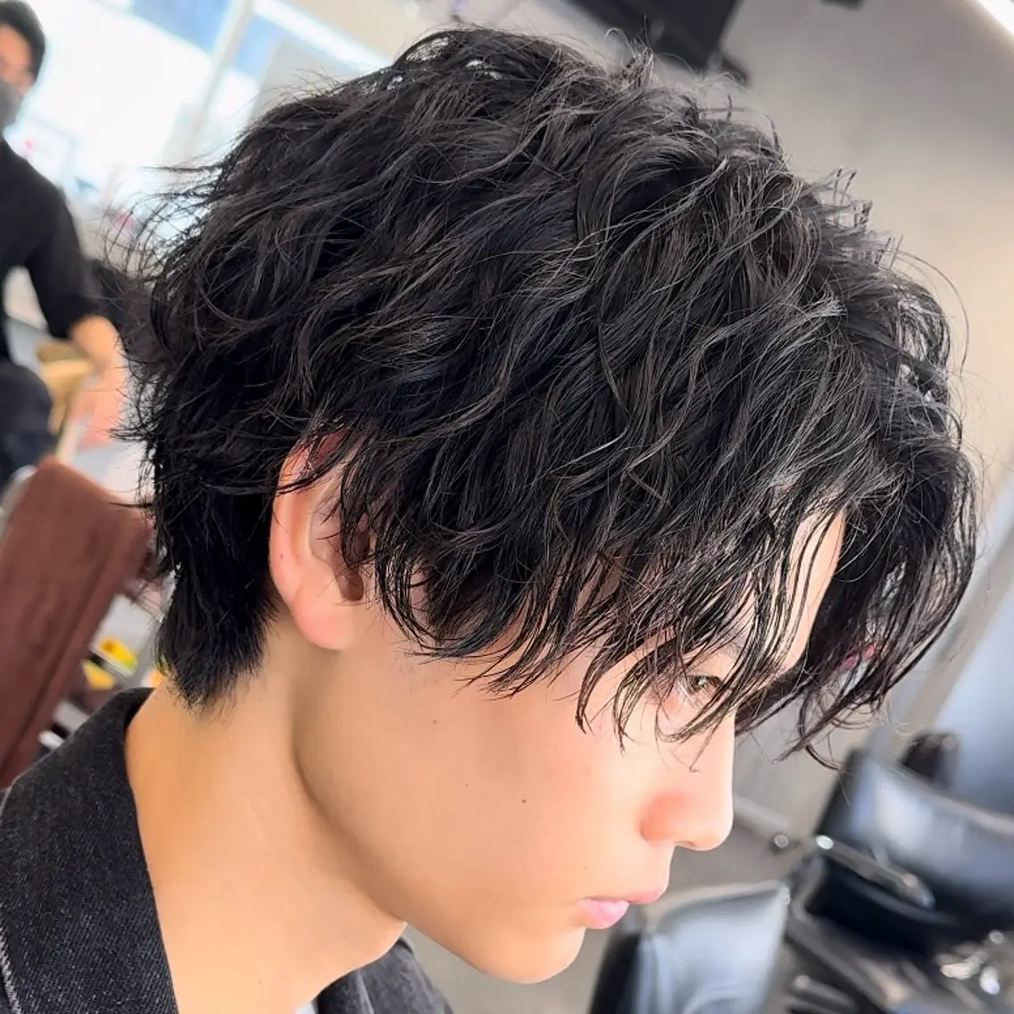 ミディアム パーマ ヘアアレンジ メンズ fifth 石川 凪のヘアスタイル