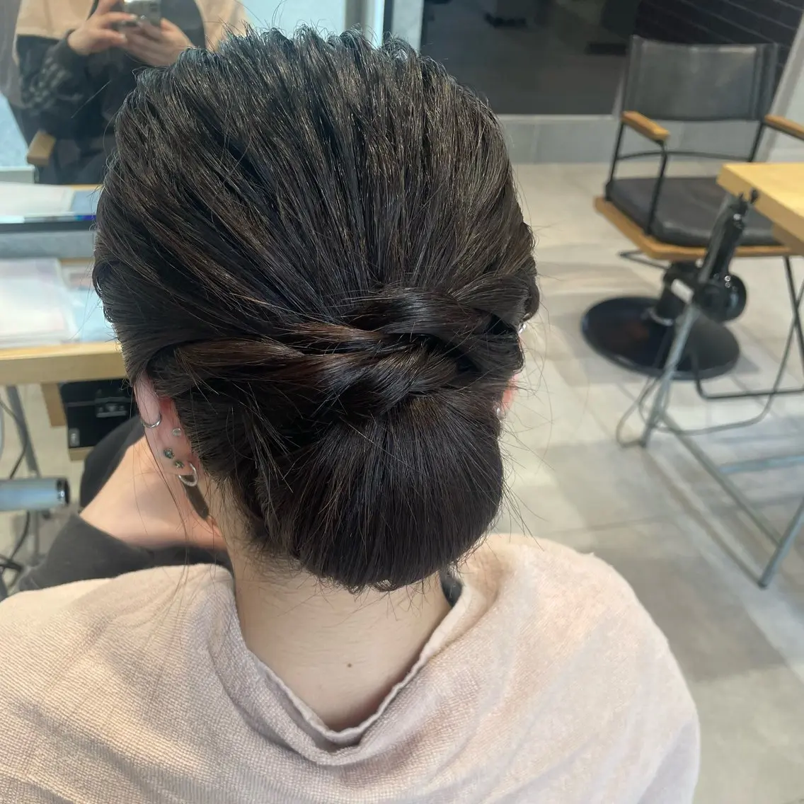セミロング ヘアアレンジ 結婚式・ブライダル ヘアセット みたち すみれのヘアスタイル