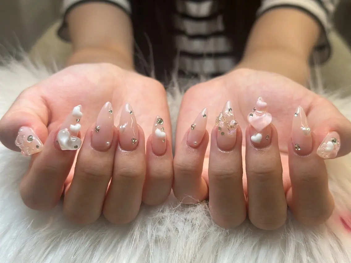 ネイル アートネイル 成人式 ジェルネイル ニュアンスネイル 夏ネイル ハンドネイル Nienail_ Luxeのネイルデザイン