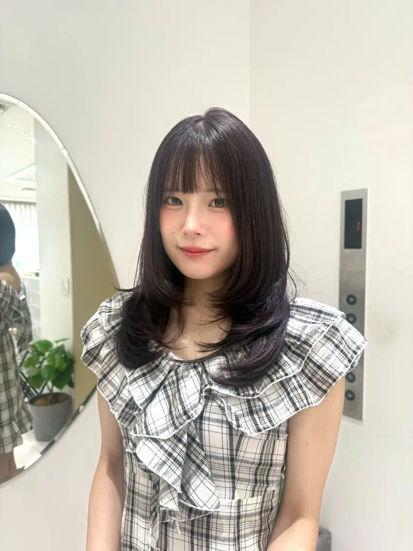 セミロング カラー カット ヘアカラー トリートメント Zina天神🌻 Honokaのヘアスタイル