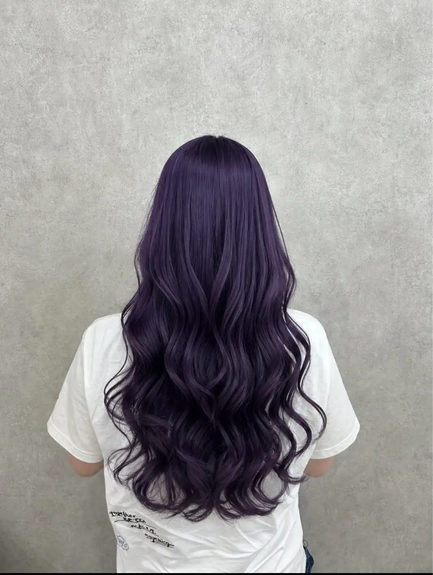 ロング カラー ラベンダーカラー ヘアカラー トリートメント 岩田 ひより🦄💜のヘアスタイル