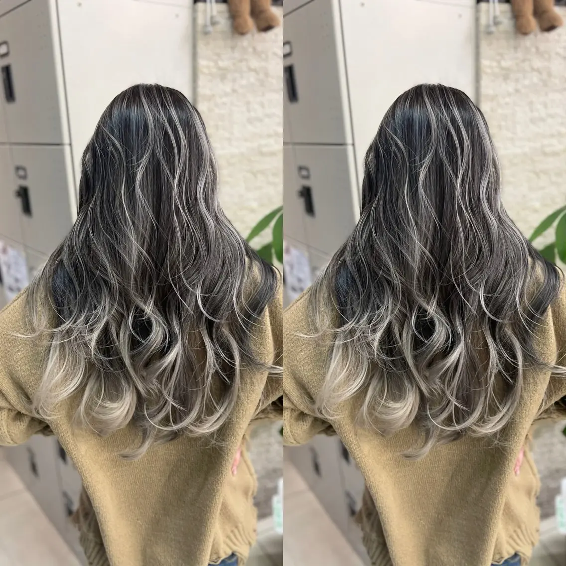 セミロング カット ヘアカラー トリートメント Y Uのヘアスタイル