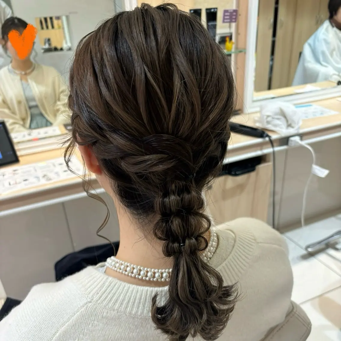 セミロング ヘアアレンジ ヘアセット 宮永 璃沙のヘアスタイル