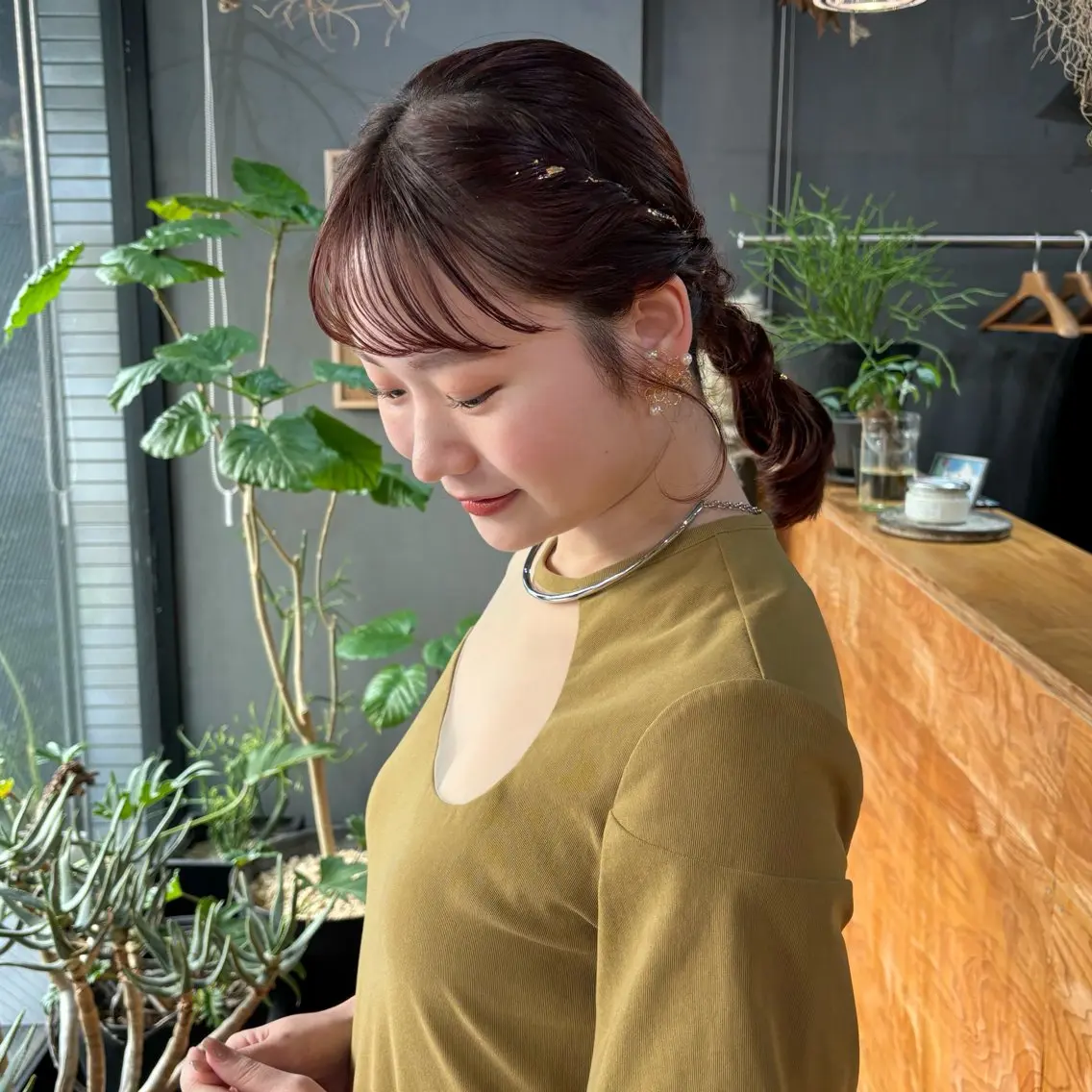 金箔、銀箔ヘアセットの写真