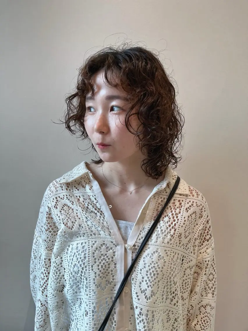 ミディアム パーマ ボブパーマ／アレンジ Onのヘアスタイル