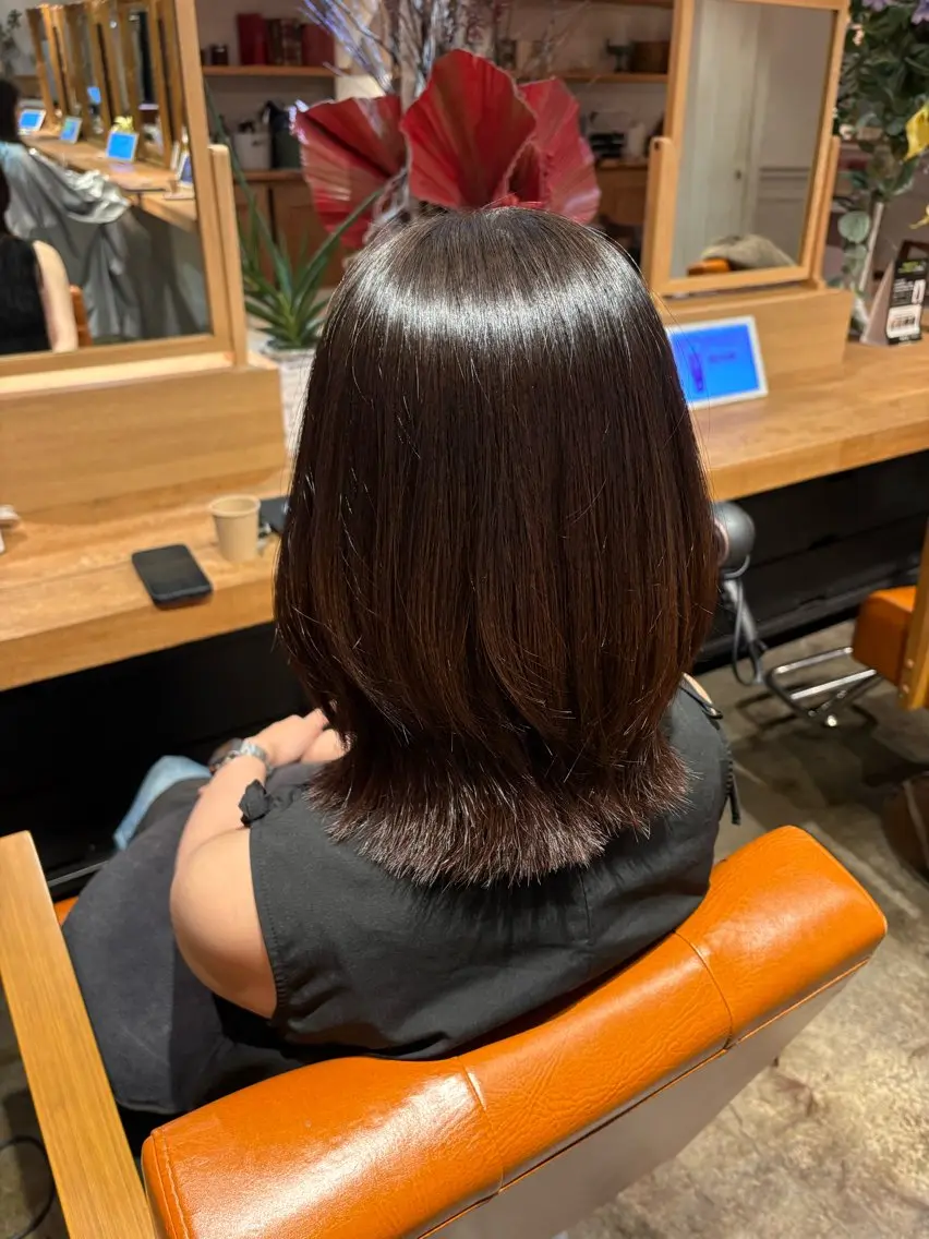ミディアム レイヤー/似合わせ オオカワ ユイハ🎀のヘアスタイル