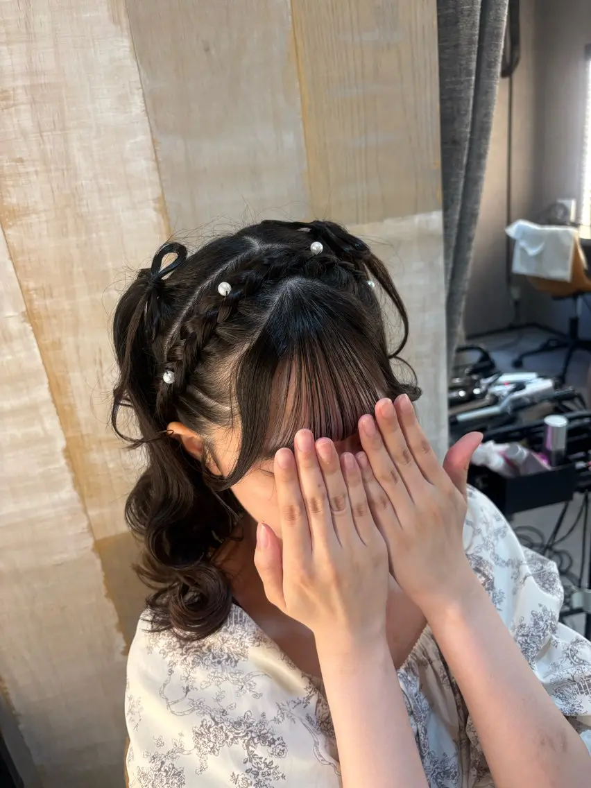 ミディアム ヘアアレンジ カチューシャ ヘアメイク スーのその他イメージ