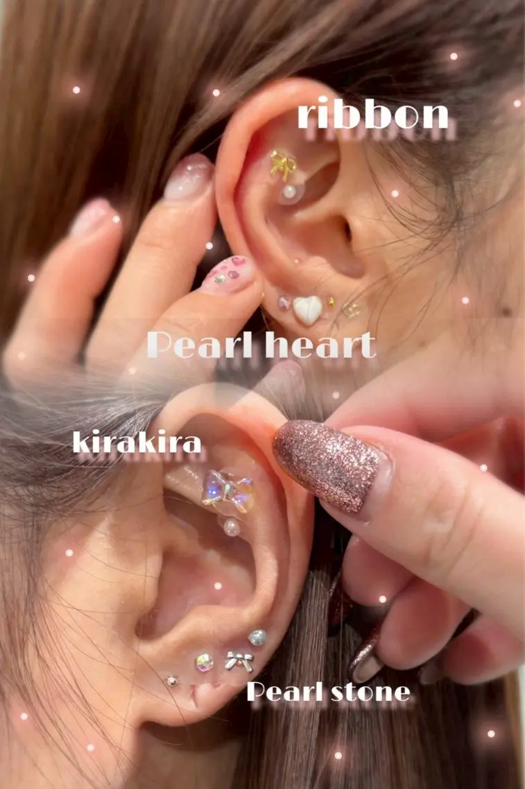 耳つぼジュエリー⟡.·*.💍 💟《パーツ付け放題※最大20個まで》の写真