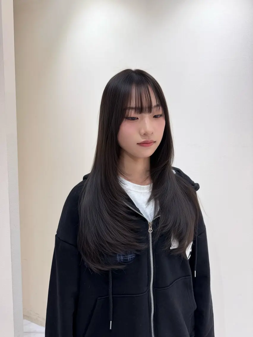 ロング カラー ヘアアレンジ オリーブカラー レイヤーカット カット ヘアカラー 縮毛矯正 トリートメント ヘアセット 髪質改善特化 🫧松野力也のヘアスタイル