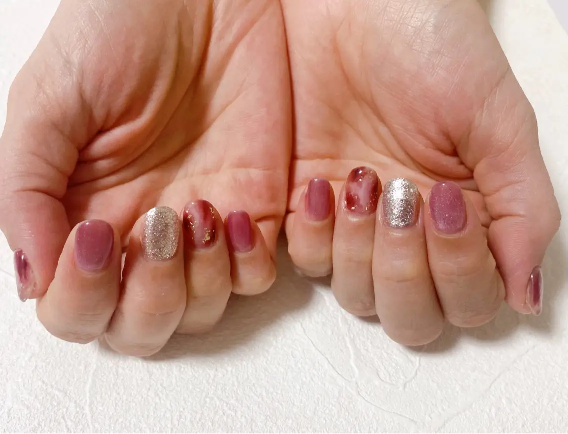 ネイル オーロラネイル フットネイル フレンチネイル ジェルネイル 韓国ネイル ハンドネイル kiki nail たまプラーザのネイルデザイン