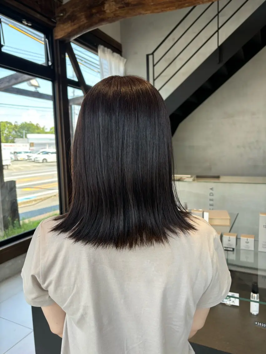 ミディアム カラー メンズ 透明感カラー NANAKO benji 香椎のヘアスタイル