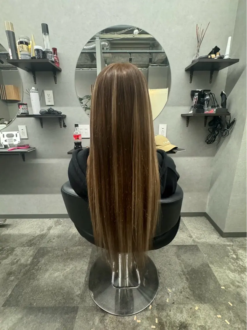 セミロング カラー ヘアアレンジ ハイライトカラー メッシュ ハイライト カット ヘアカラー エクステ ✨最強美容師✨ 💙にっしー西村💙のヘアスタイル