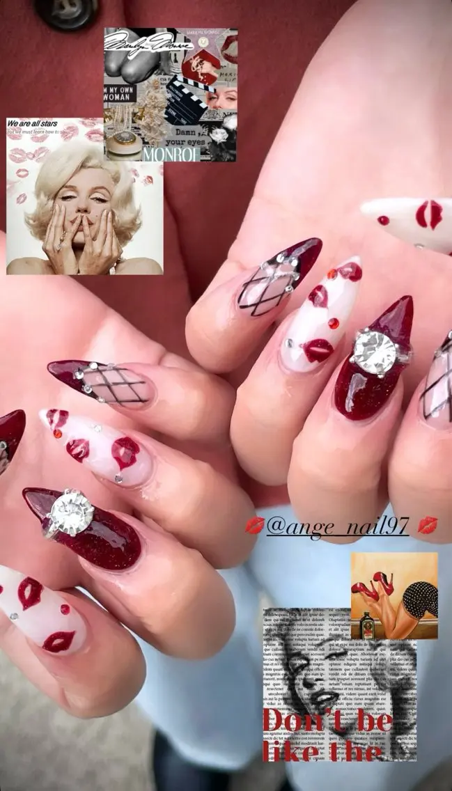 ネイル 赤色 ハンドネイル Nail salon 🎀Angeのネイルデザイン