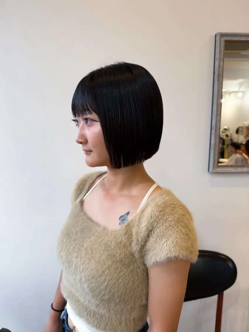 ミディアム ボブ ボブレイヤー募集中 出島　凜平のヘアスタイル