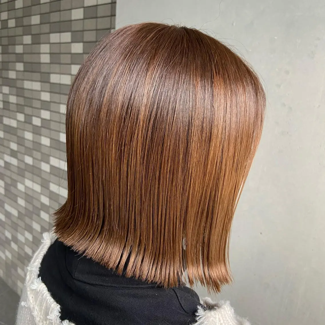 ミディアム カラー 外ハネヘア カット ヘアカラー 💜推しインナー カラー/菊池柊真💜のヘアスタイル