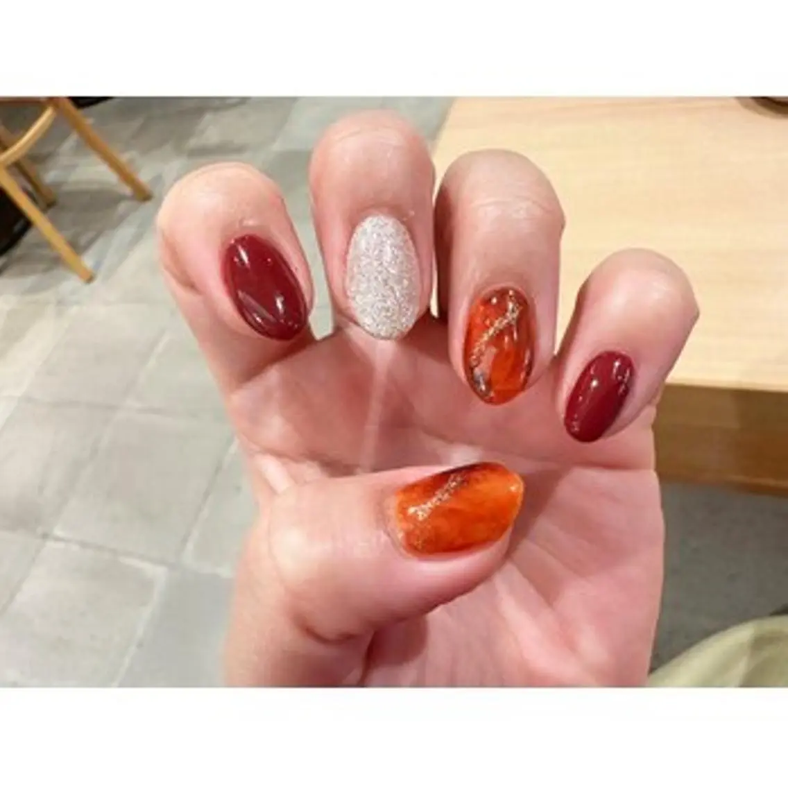 ミディアム ハンドネイル アップネイル 芦田のネイルデザイン