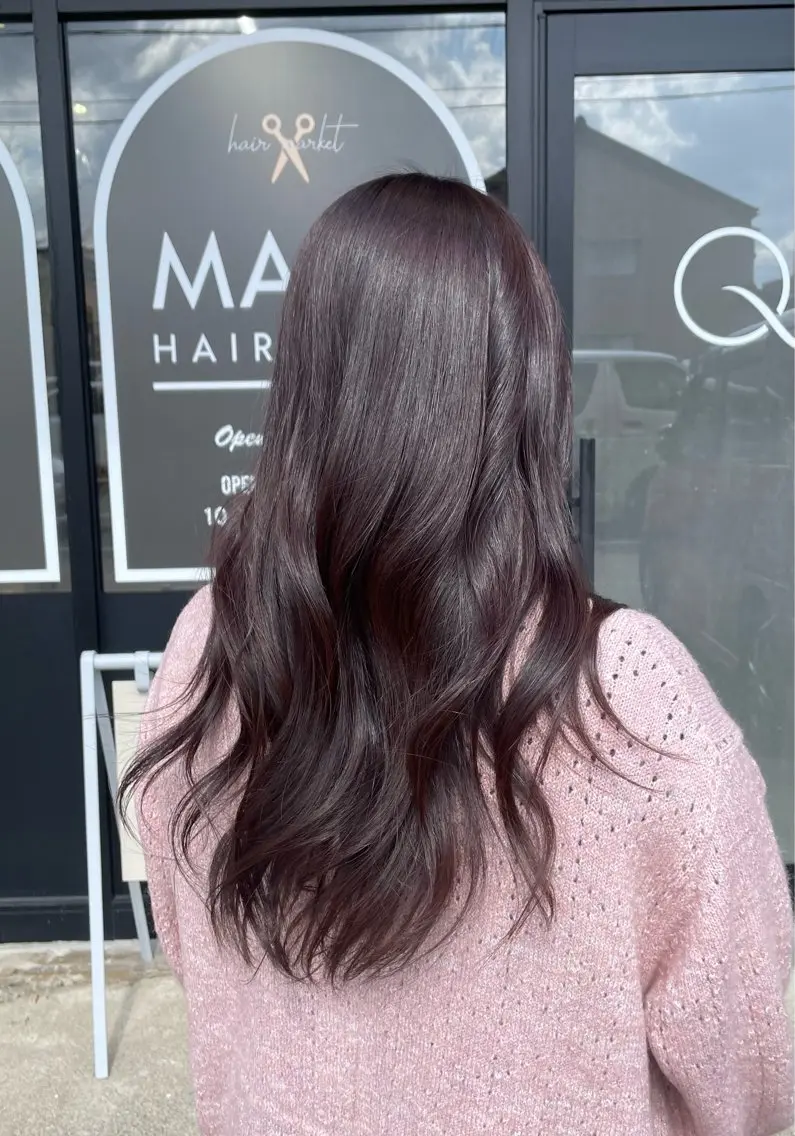 カラー ラベンダーカラー ピンクカラー ピンクラベンダー 見奈美 凜のヘアスタイル