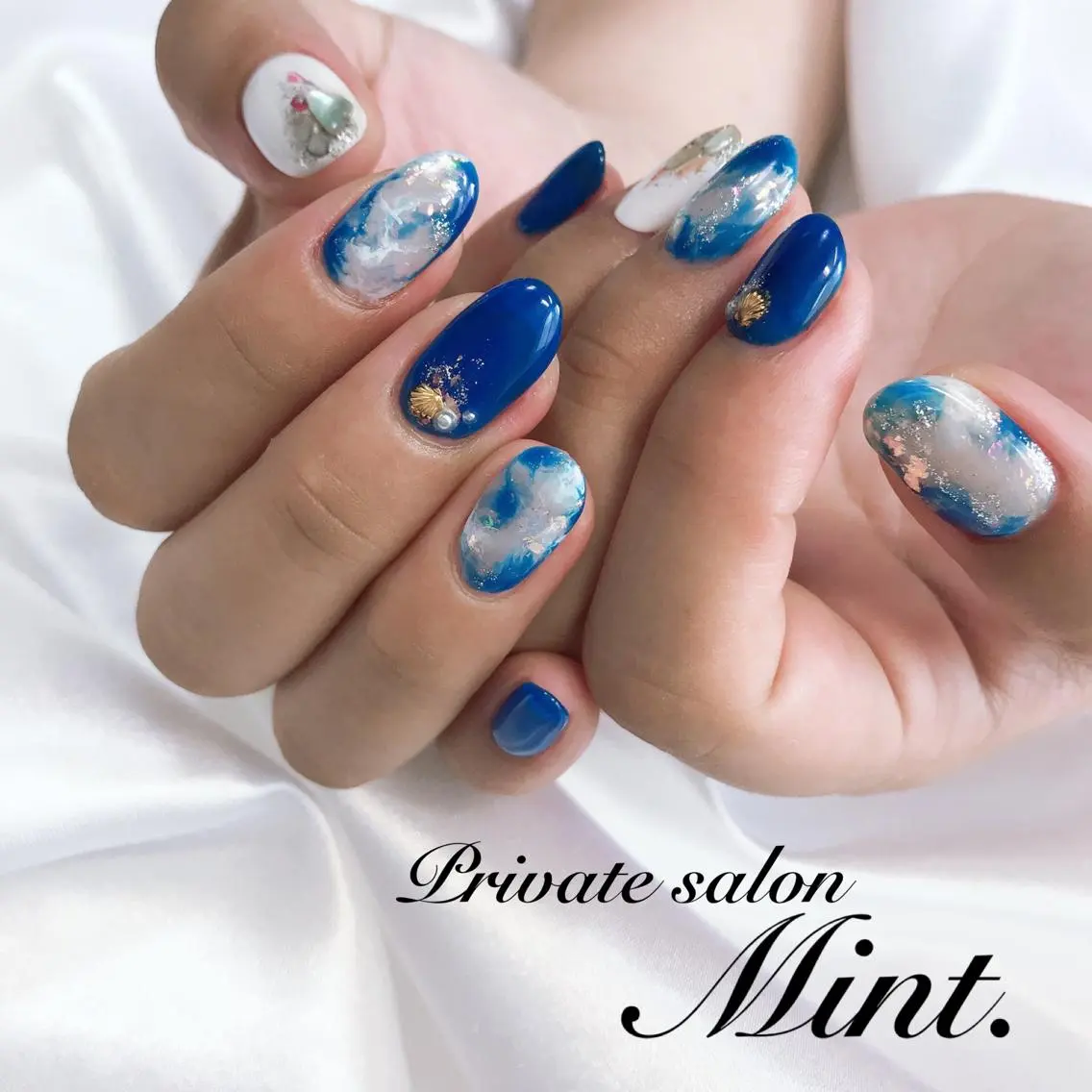 ミディアム ネイル ジェルネイル ハンドネイル Mint. nailのネイルデザイン