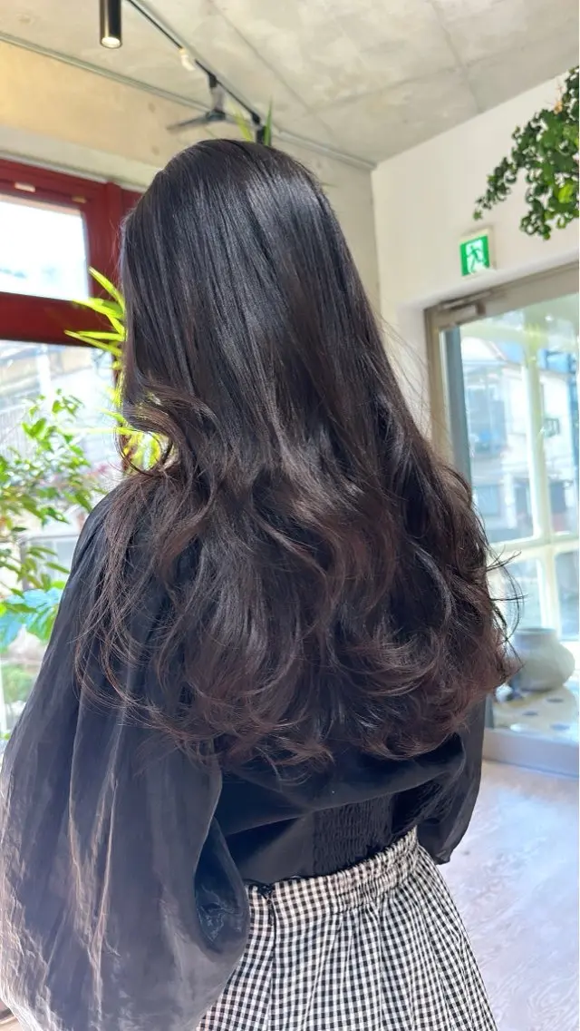 ロング カラー ヘアカラー トリートメント 色落ち綺麗透明感カラ /ボブ/ナカツヒカルのヘアスタイル