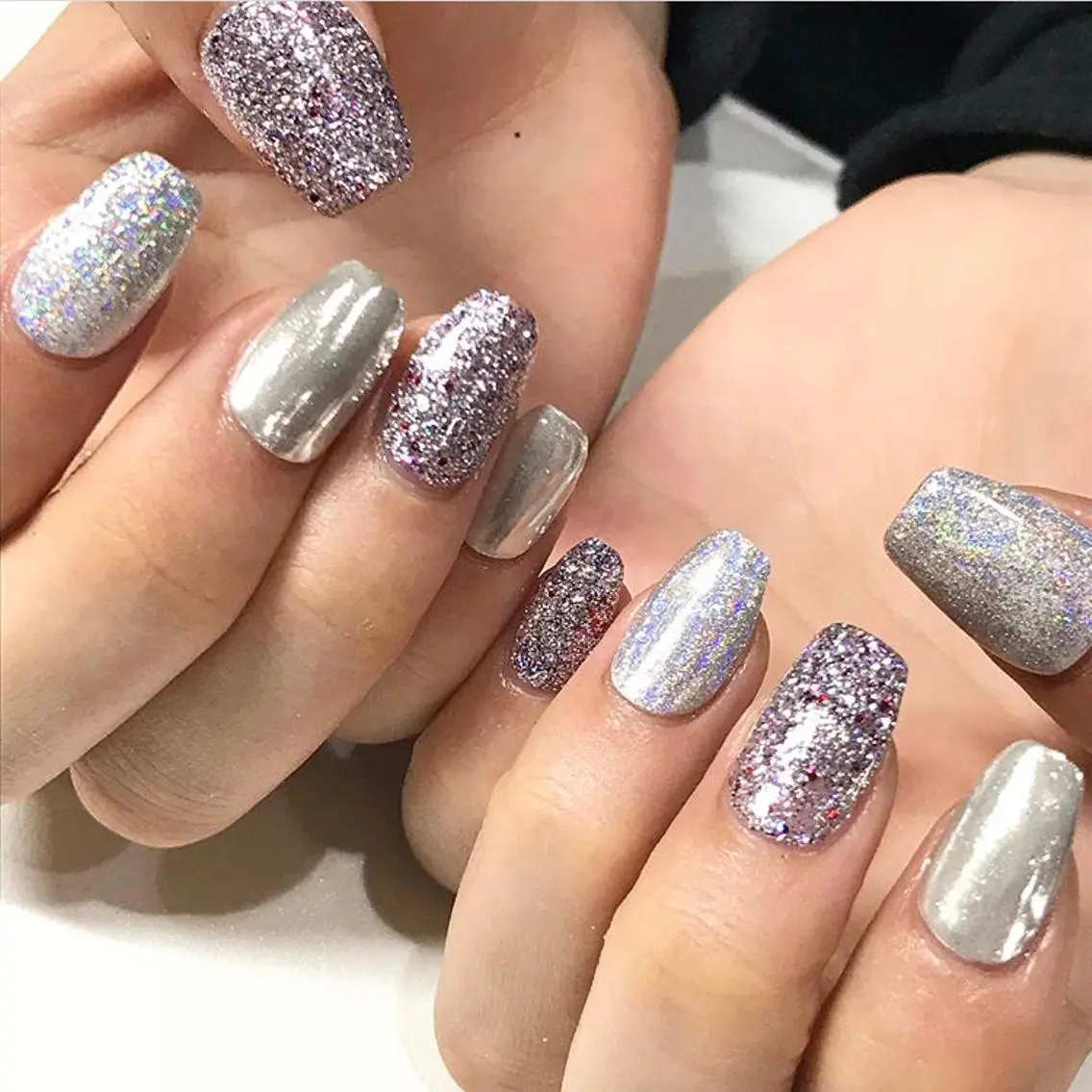 ネイル 渋谷／チップ長さ出し 👑アプレgel-xのネイルデザイン