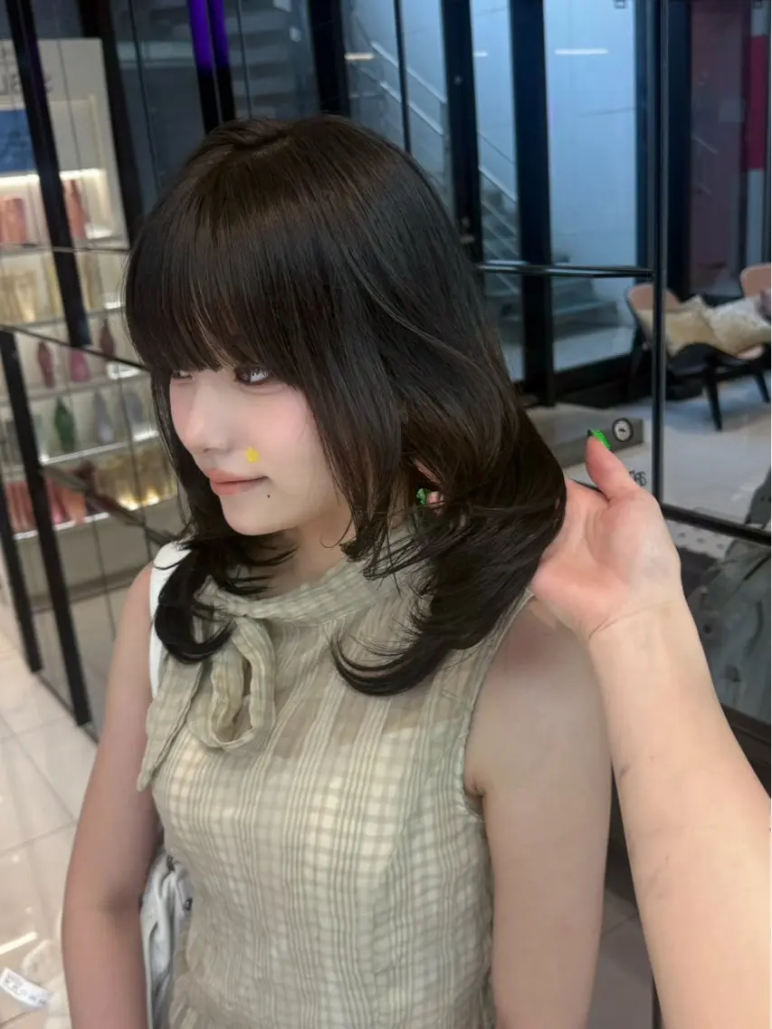 セミロング カット ヘアカラー keen吉祥寺🐆 レイヤー/NAO🩶のヘアスタイル