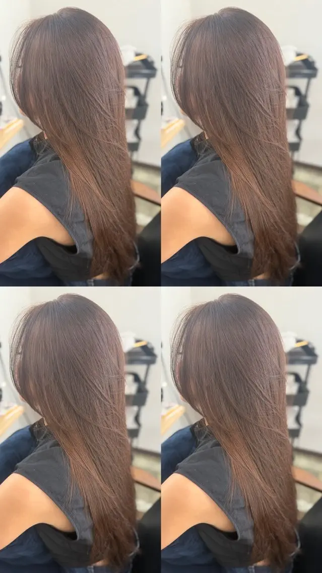 ロング ヘアカラー トリートメント 髪質改善🪽 森川☜ ☜ のヘアスタイル